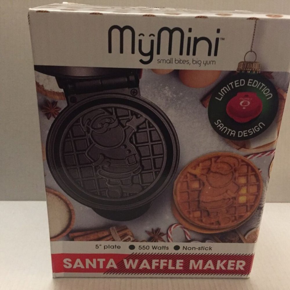 NEW My Mini Santa 5'' Waffle Maker